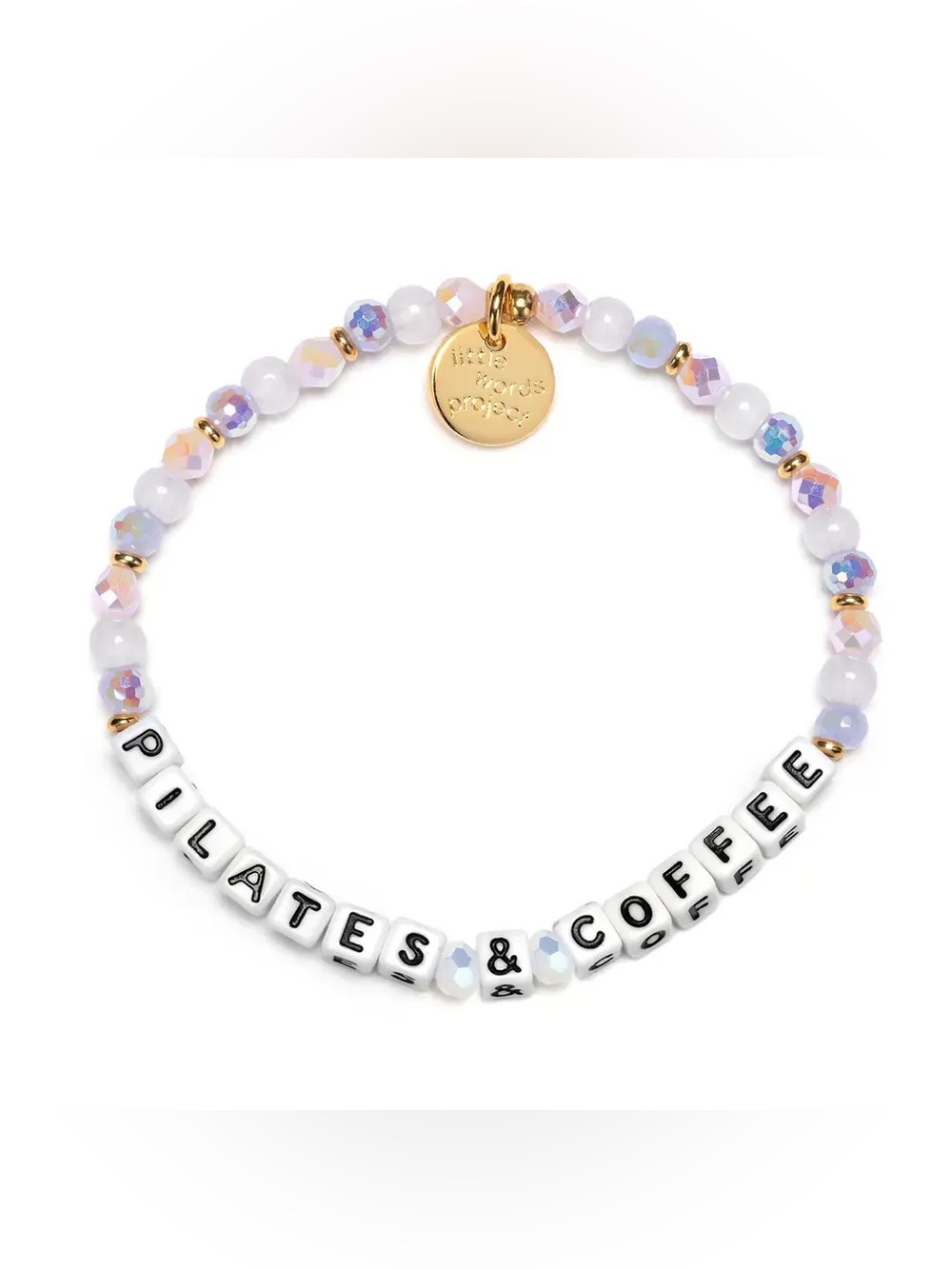 NEW Little Words Project Pilates & Coffee Self Love Bracelet (Size XS)